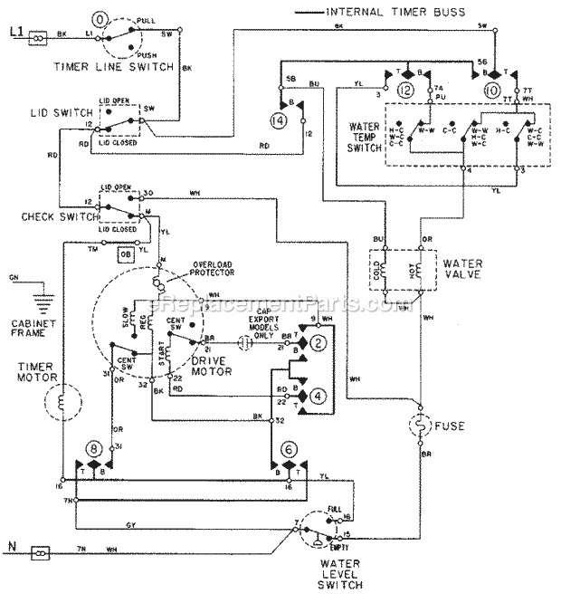 Maytag LAT8426AAE Residential Maytag Laundry Wiring Information Diagram