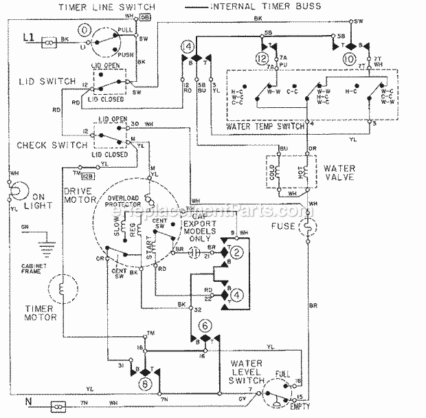 Maytag LAT8434AAE Residential Maytag Laundry Wiring Information - Lat8434 Diagram