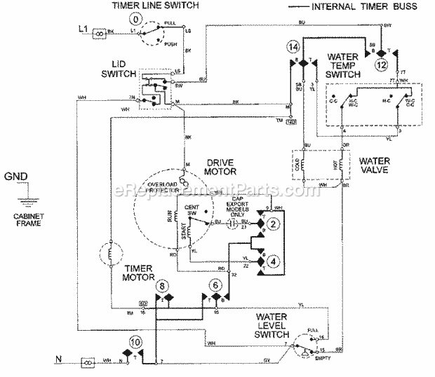 Maytag LAT9316AAM Residential Maytag Laundry Page I Diagram