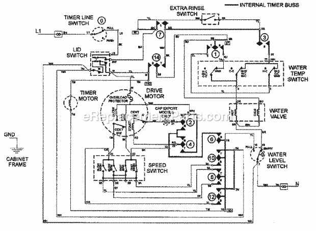 Maytag LAT9557AAE Residential Maytag Laundry Wiring Information Diagram