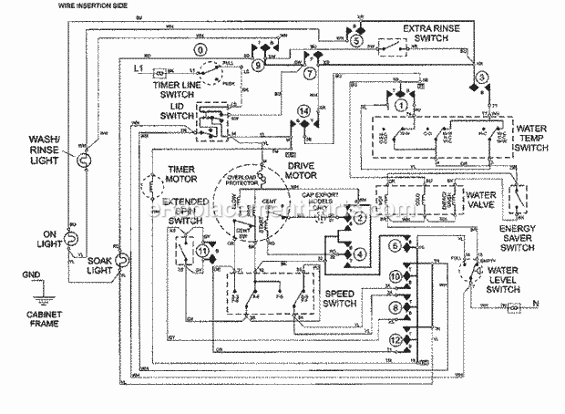 Maytag LAT9757AAM Residential Maytag Laundry Wiring Information Diagram