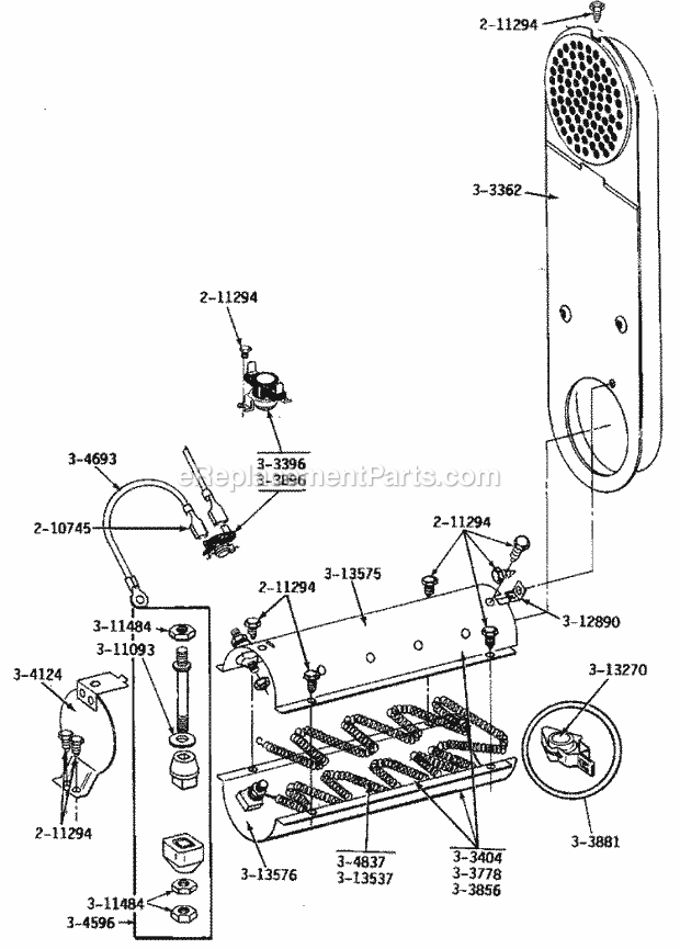 Maytag LDE24CA Maytag Laundry (Dryer Ele) Inlet Duct & Heater Assembly Diagram