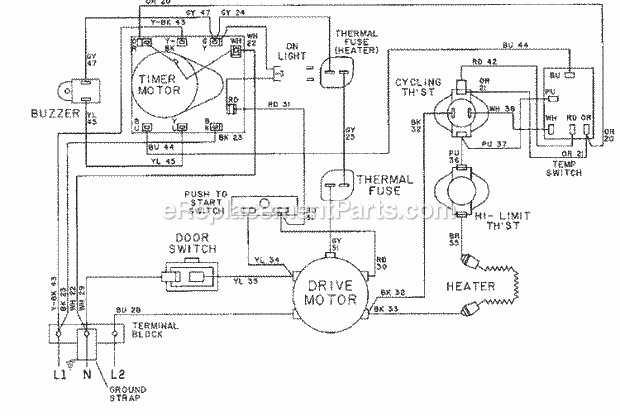 Maytag LDE7304ACL Residential Maytag Laundry Wiring Information - Lde7304acx Diagram