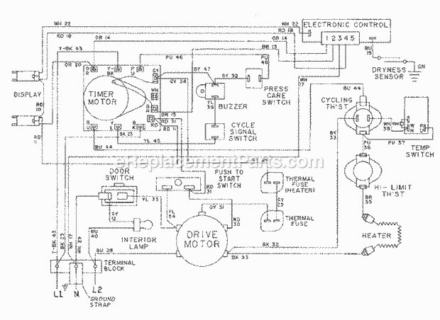 Maytag LDE8904ACE Dryer- Ele Wiring Information - Lde8904acx Diagram