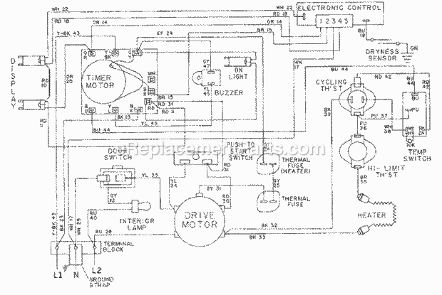 Maytag LDE9334ACL Dryer- Ele Wiring Instructions - Lde9334acx Diagram