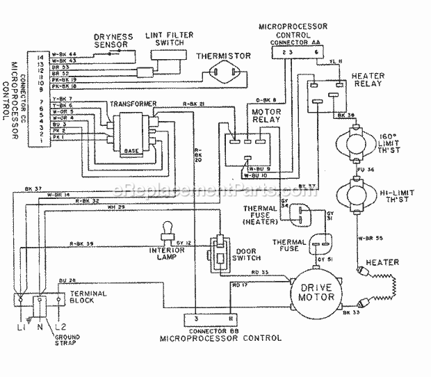 Maytag LDE9904ACE Dryer- Ele Wiring Information - Lde9904acx Diagram