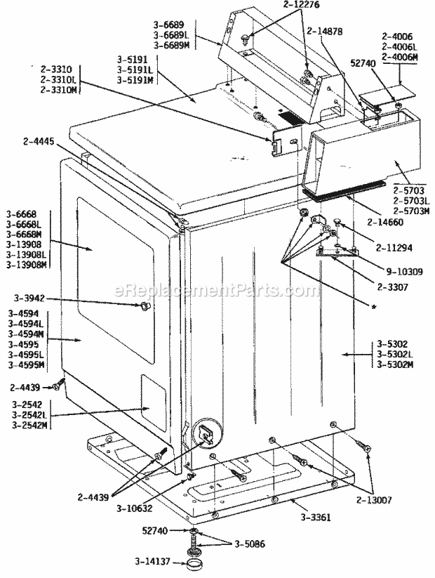 Maytag LDG24CT Maytag Laundry (Dryer Gas) Motor, Blower, Base Frame & Thermostats Diagram