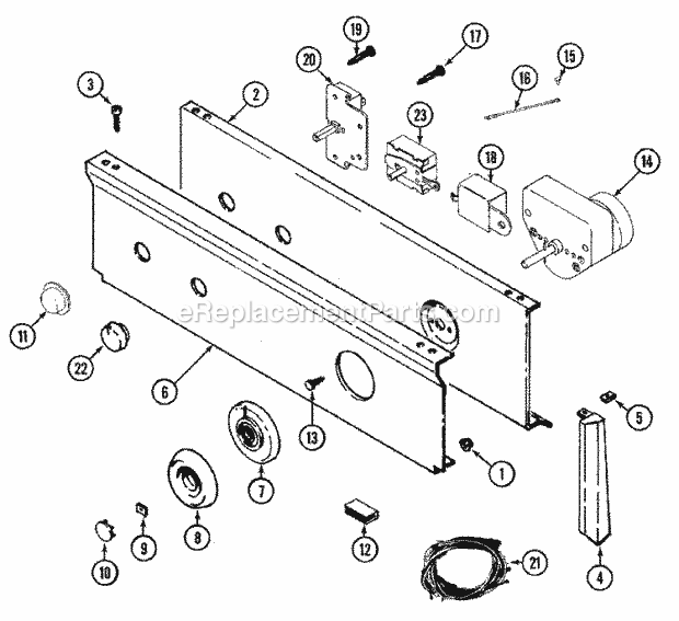 Maytag LDG4914AAL Dryer- Gas Control Panel Diagram