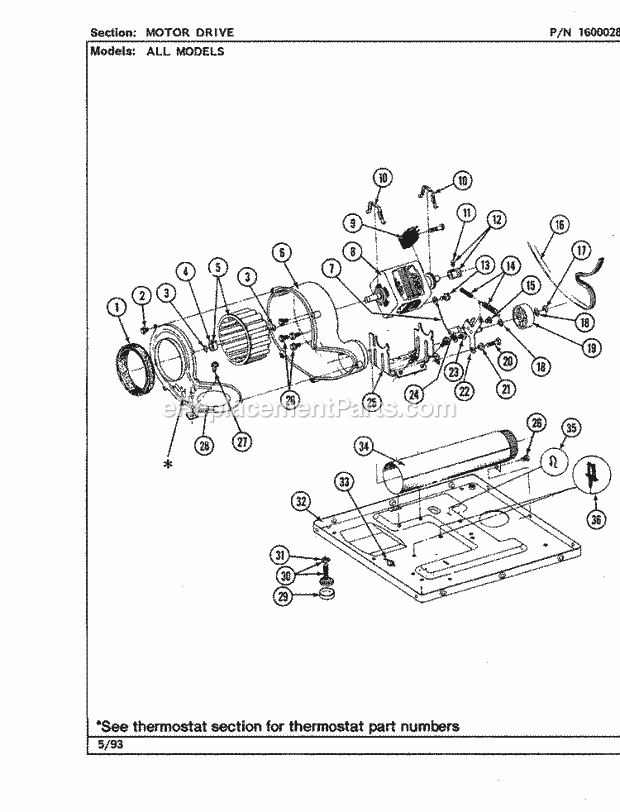 Maytag LDG7500AAW Residential Maytag Laundry Motor Drive (Ldg7500aal, Aaw, Abl, Abw) Diagram