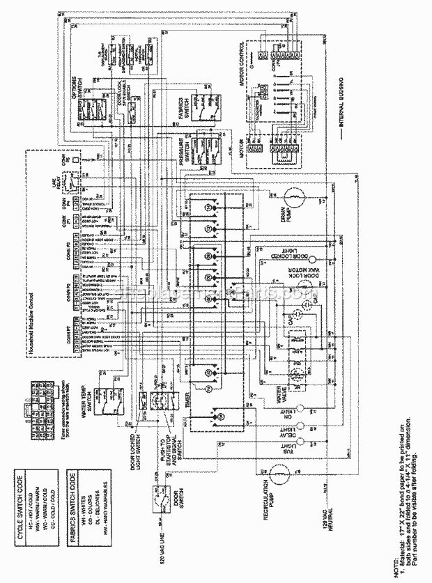 Maytag MAH5500AWW Residential Washer Wiring Information Diagram