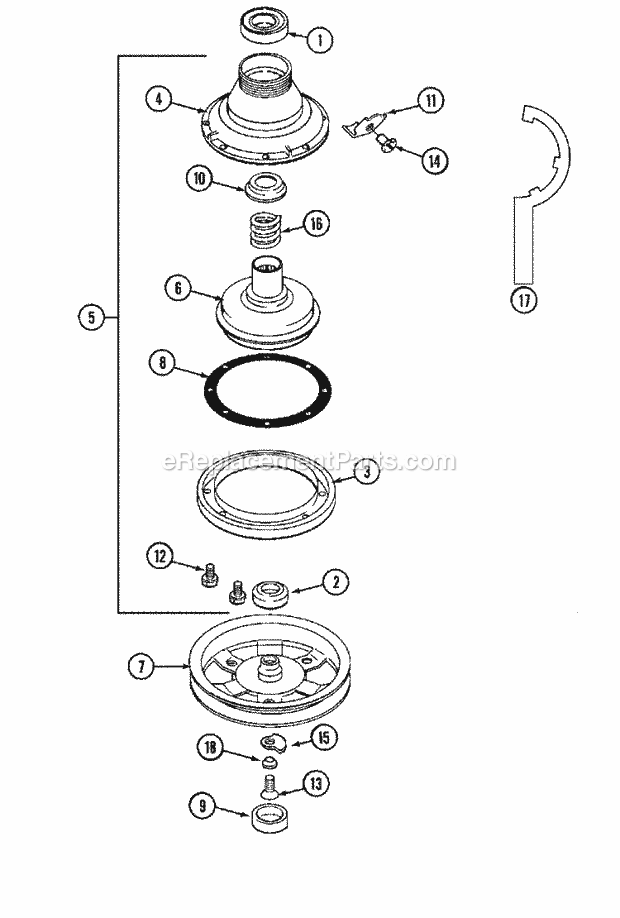 Maytag MAT10PDAAL Manual, (Washer) Clutch, Brake & Belts Diagram