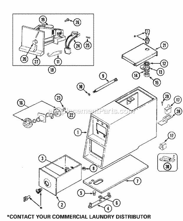 Maytag MAT10PDABL Manual, (Washer) Control Cntr (Serial Suffix Kb & After) Diagram