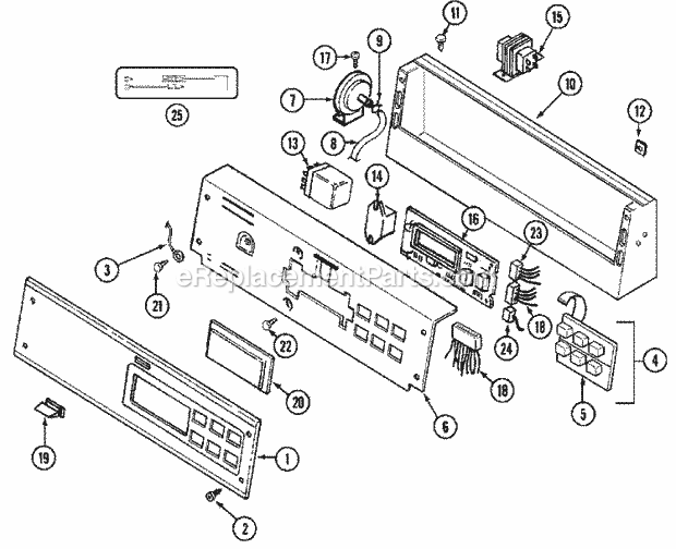 Maytag MAT10PDABL Manual, (Washer) Control Panel Diagram