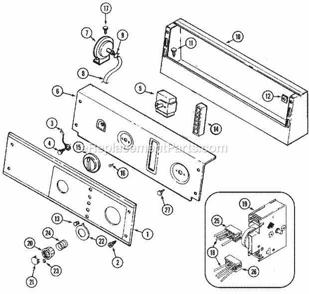 Maytag MAT11MNAGW Manual, (Washer) Control Panel Diagram