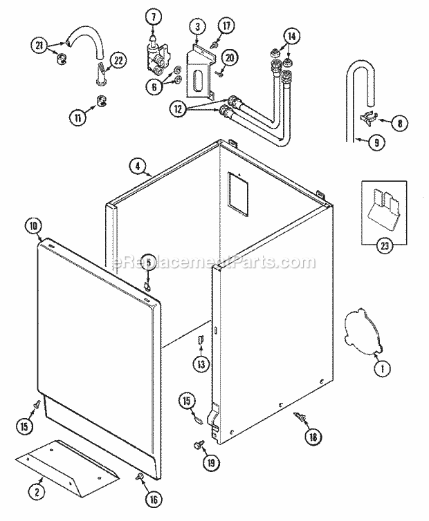 Maytag MAT12PDDBW Manual, Laundry (Washer) Cabinet Diagram