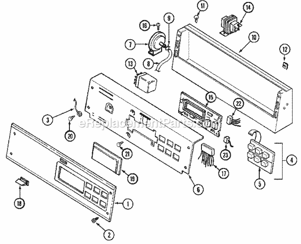 Maytag MAT12PDLAW Maytag Laundry (Washer) Control Panel Diagram