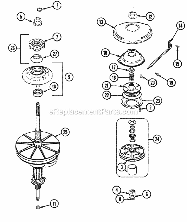 Maytag MAV6200AWQ Residential Washer Transmission Diagram