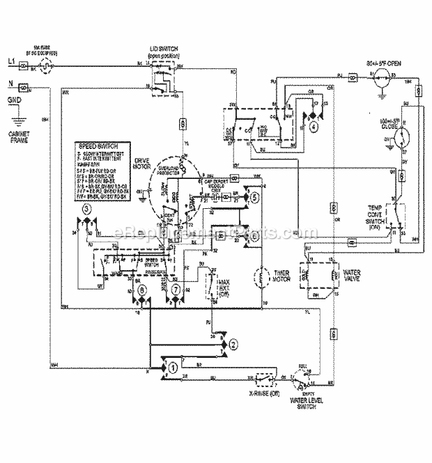 Maytag MAV8601AWW Residential Maytag Laundry Page I Diagram