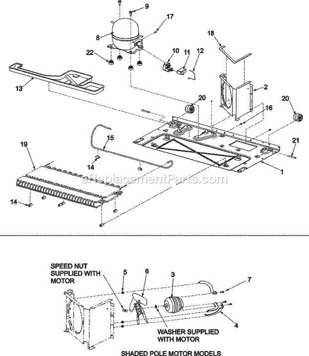 Maytag MBF2254HES Bottom Freezer Maytag Refrigeration Compressor (Series 10) Diagram