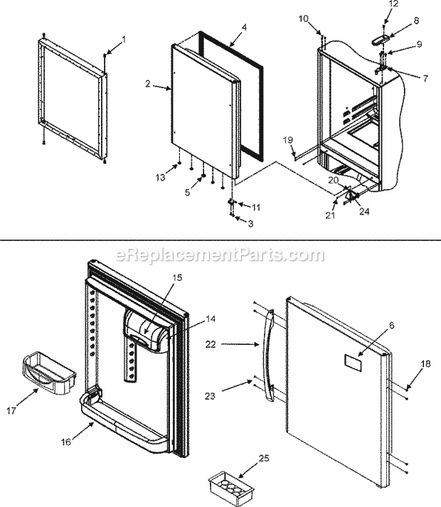 Maytag MBF2254HES Bottom Freezer Maytag Refrigeration Refrigerator Door Diagram