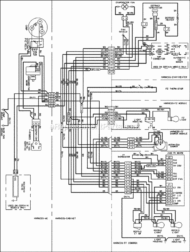 Maytag MBF2558HES Bottom Freezer Maytag Refrigeration Wiring Information Diagram