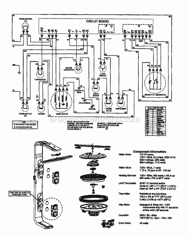 Maytag MDB7750AWS Maytag Tall Tub Dishwasher Wiring Information Diagram