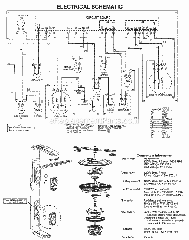 Maytag MDBM601AWB Maytag Dishwasher Wiring Information Diagram