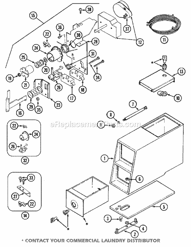 Maytag MDE12CSADW Manual, (Dryer Ele) Control Center Diagram