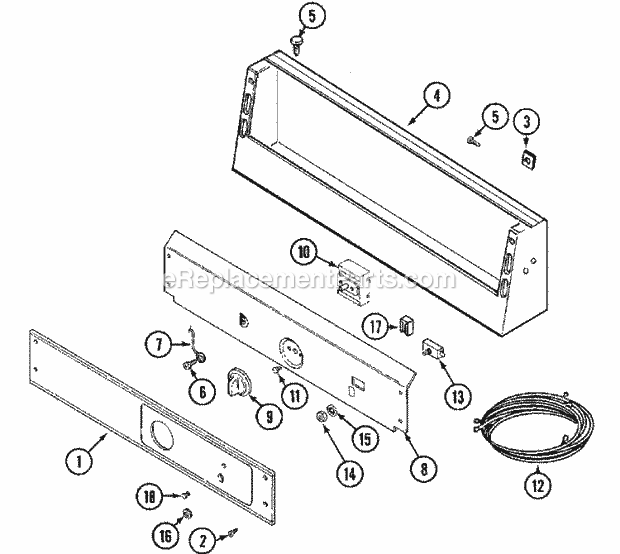 Maytag MDE12CSADW Manual, (Dryer Ele) Control Panel Diagram