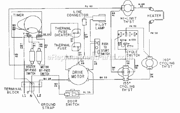 Maytag MDE12CSADW Manual, (Dryer Ele) Wiring Information Diagram
