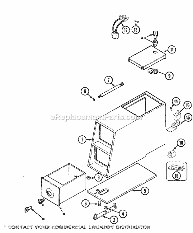 Maytag MDE21PDAGW Maytag Laundry (Dryer Gas) Control Center Diagram