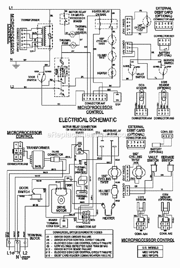 Maytag MDE21PDAYW Maytag Laundry (Dryer Ele) Wiring Information Diagram