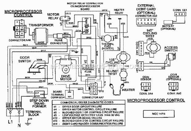 Maytag MDE21PNAGW Maytag Laundry (Dryer Gas) Wiring Information Diagram