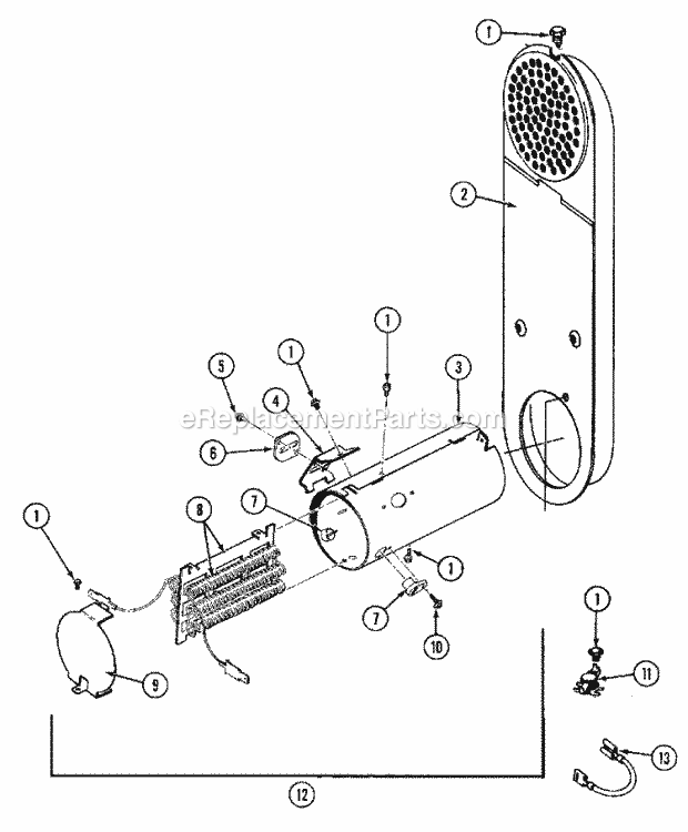 Maytag MDE26PCADW Manual, (Dryer Ele) Heater (A0 Series) Diagram