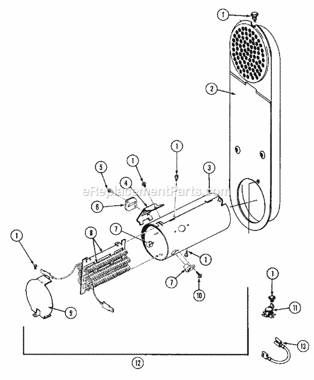 Maytag MDE27CTACW Manual, (Dryer Ele) Heater (A3 Series) Diagram