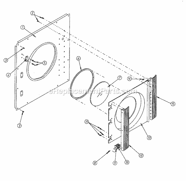 Maytag MDG120P1HW Manual, (Dryer Gas) Front Panel / Main Door Assemblies Diagram