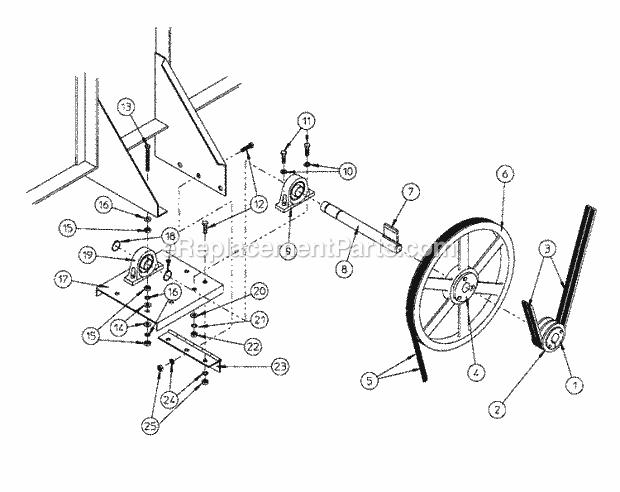 Maytag MDG120P1HW Manual, (Dryer Gas) Idler Bearing Mount Assembly Diagram