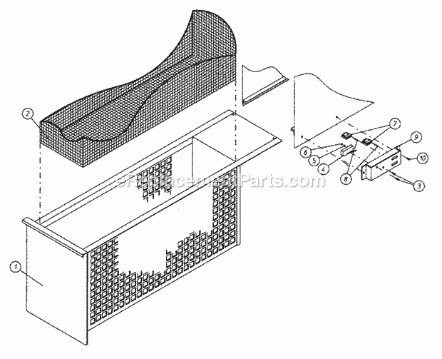 Maytag MDG120P1HW Manual, (Dryer Gas) Lint Drawer / Lint Drawer Switch Box Assy. Diagram