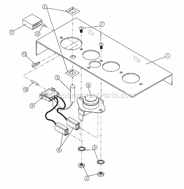 Maytag MDG120P1HW Manual, (Dryer Gas) Microprocessor Temp Sensor Brkt Assy Diagram