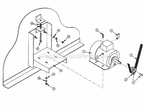 Maytag MDG120P1HW Manual, (Dryer Gas) Basket Motor Mount Assembly Diagram