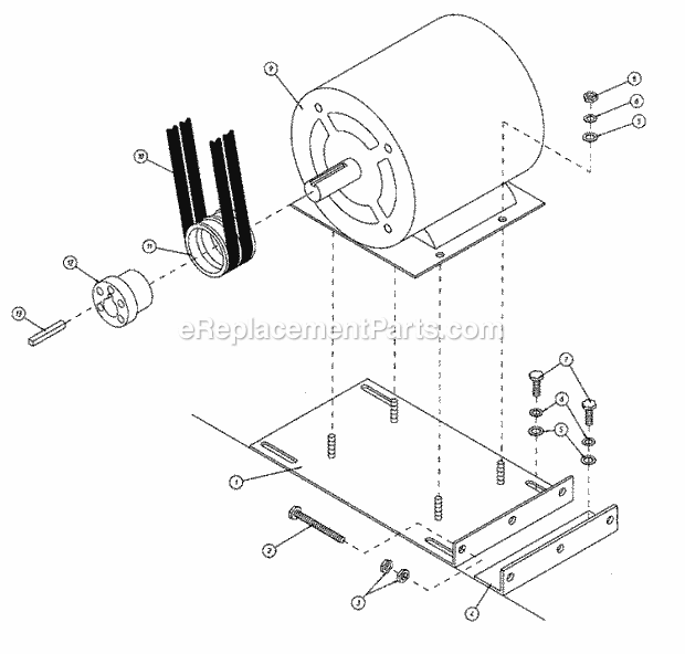 Maytag MDG120P1HW Manual, (Dryer Gas) Blower Motor Mount Assembly (Gas Only) Diagram