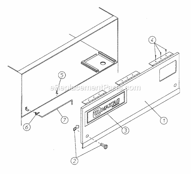 Maytag MDG120P1HW Manual, (Dryer Gas) Control Door Assembly Diagram