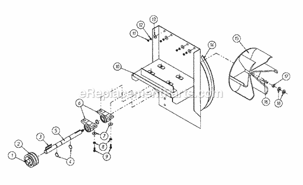 Maytag MDG120P1HW Manual, (Dryer Gas) Fan Assembly Diagram