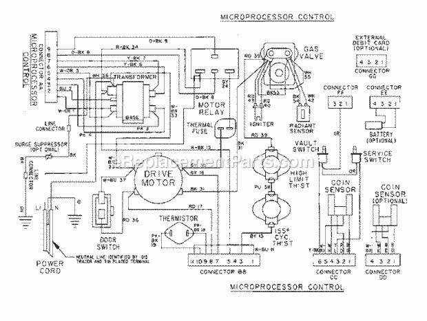 Maytag MDG12PDABL Manual, (Dryer Gas) Wiring Information Diagram