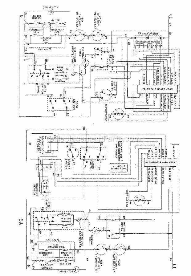 Maytag MDG13PDABW Manual, (Dryer Gas) Wiring Information Diagram