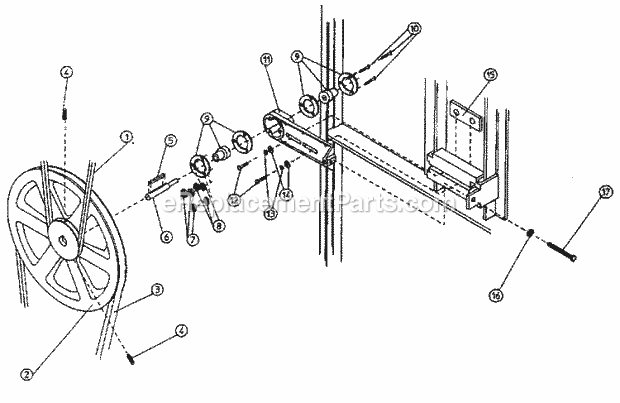 Maytag MDG30MC3AL Manual, (Dryer Gas) Idler Bearing Assembly Diagram