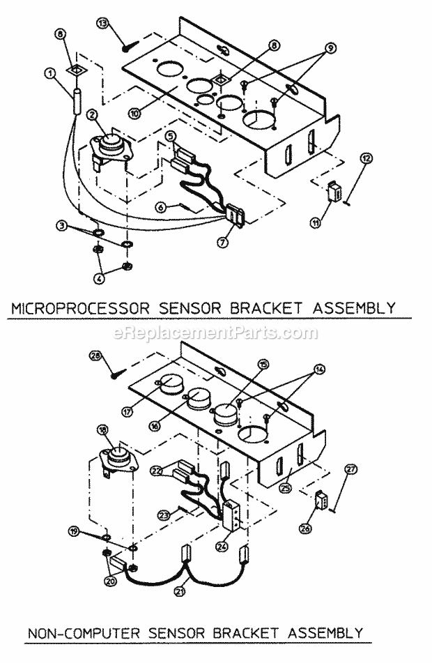 Maytag MDG30PC2AW Manual, (Dryer Gas) Sensor Bracket Assy. (Micro & Non Comp) Diagram