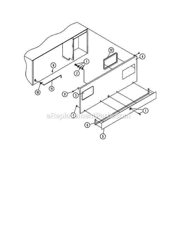 Maytag MDG30PC2AW Manual, (Dryer Gas) Control Door Assy (Series 21) Diagram