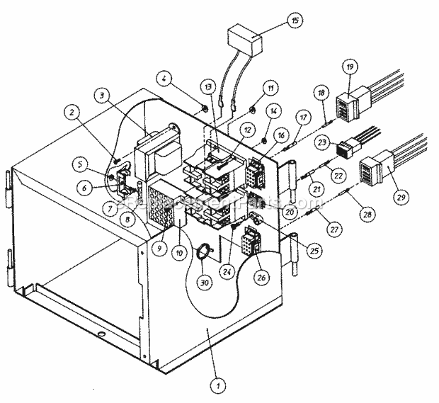 Maytag MDG32PC3AW Maytag Laundry (Dryer Gas) Control Box Assembly Diagram