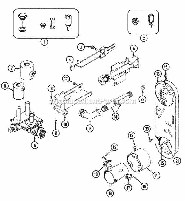 Maytag MDG3500BWQ Residential Maytag Laundry Gas Valve Diagram